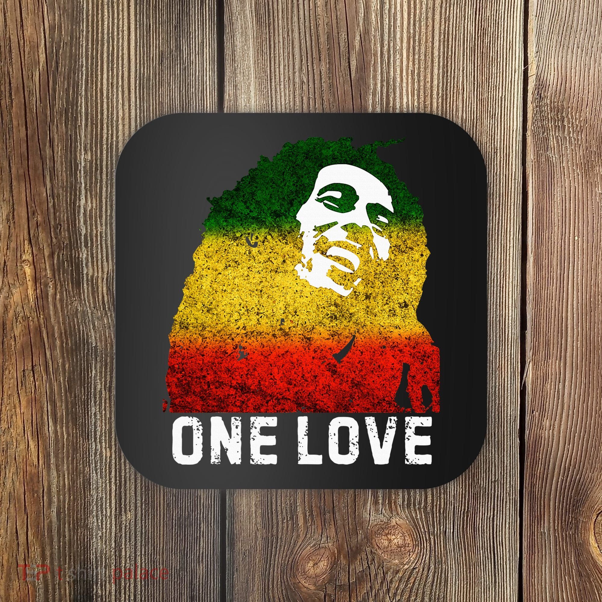 One Reggae Love Reggae Music Rastafarian Jamaica Rock Roots Coaster