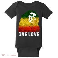 One Reggae Love Reggae Music Rastafarian Jamaica Rock Roots Baby Bodysuit thumb 0