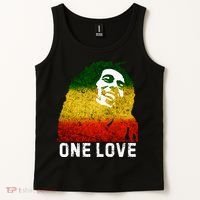 One Reggae Love Reggae Music Rastafarian Jamaica Rock Roots Tank Top thumb 2
