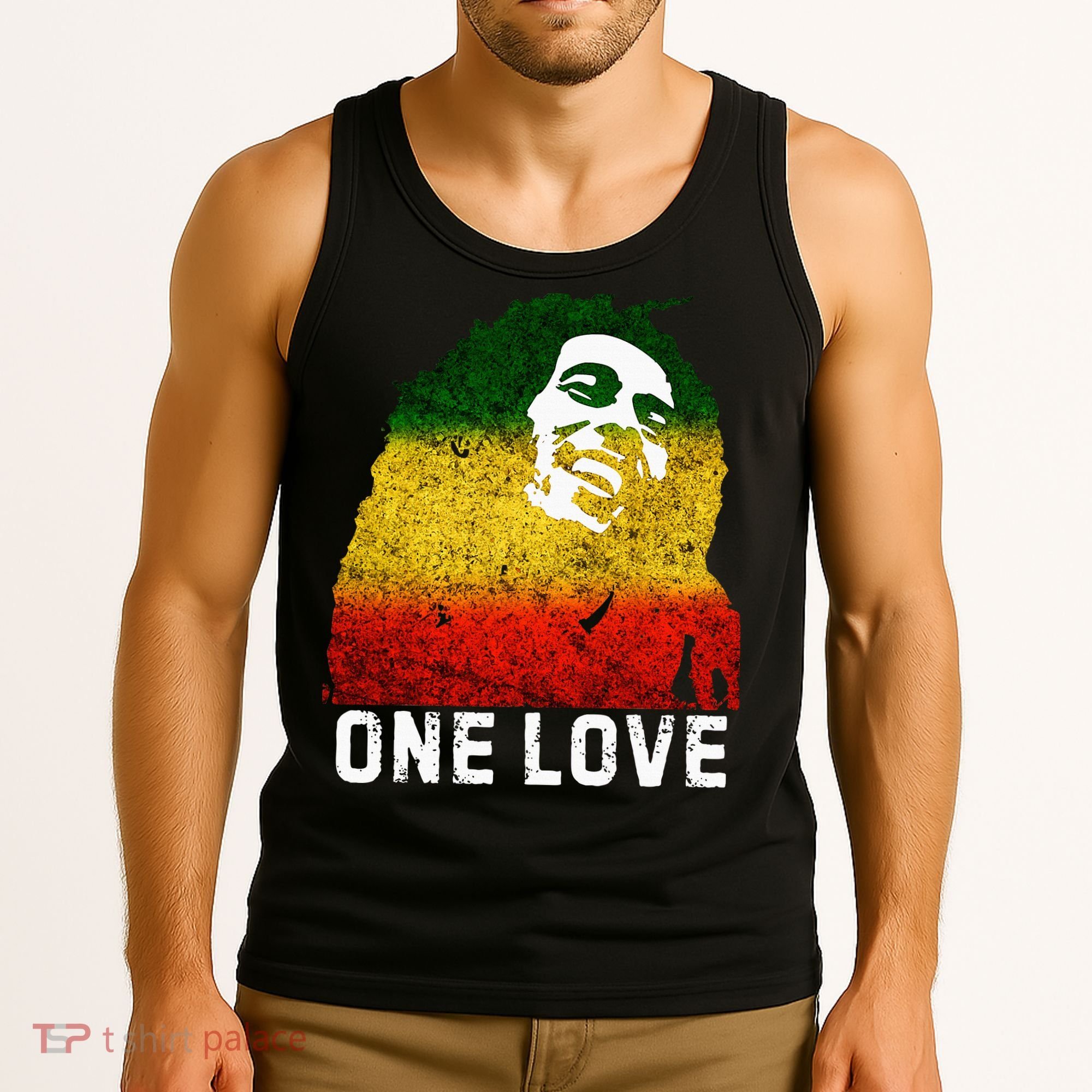 One Reggae Love Reggae Music Rastafarian Jamaica Rock Roots Tank Top