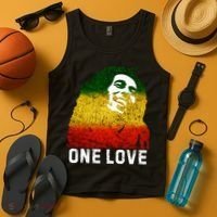 One Reggae Love Reggae Music Rastafarian Jamaica Rock Roots Tank Top thumb 4