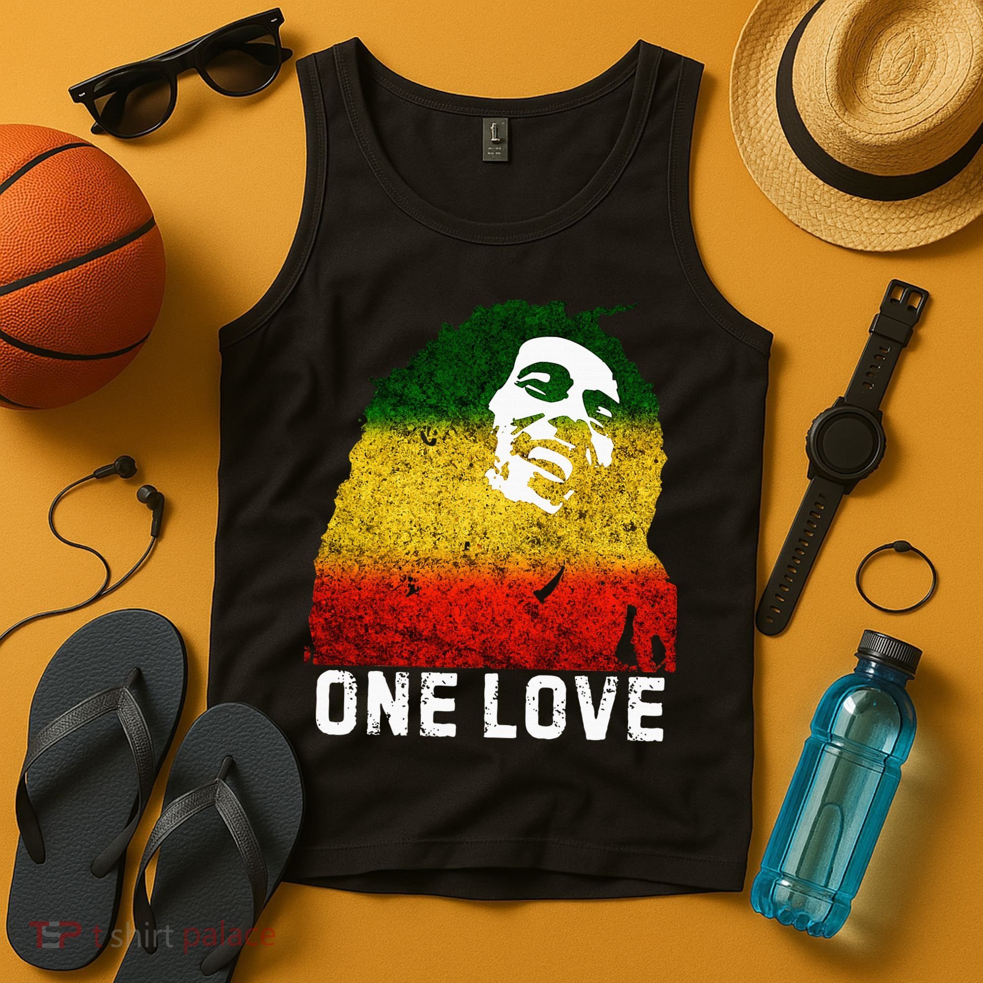 One Reggae Love Reggae Music Rastafarian Jamaica Rock Roots Tank Top