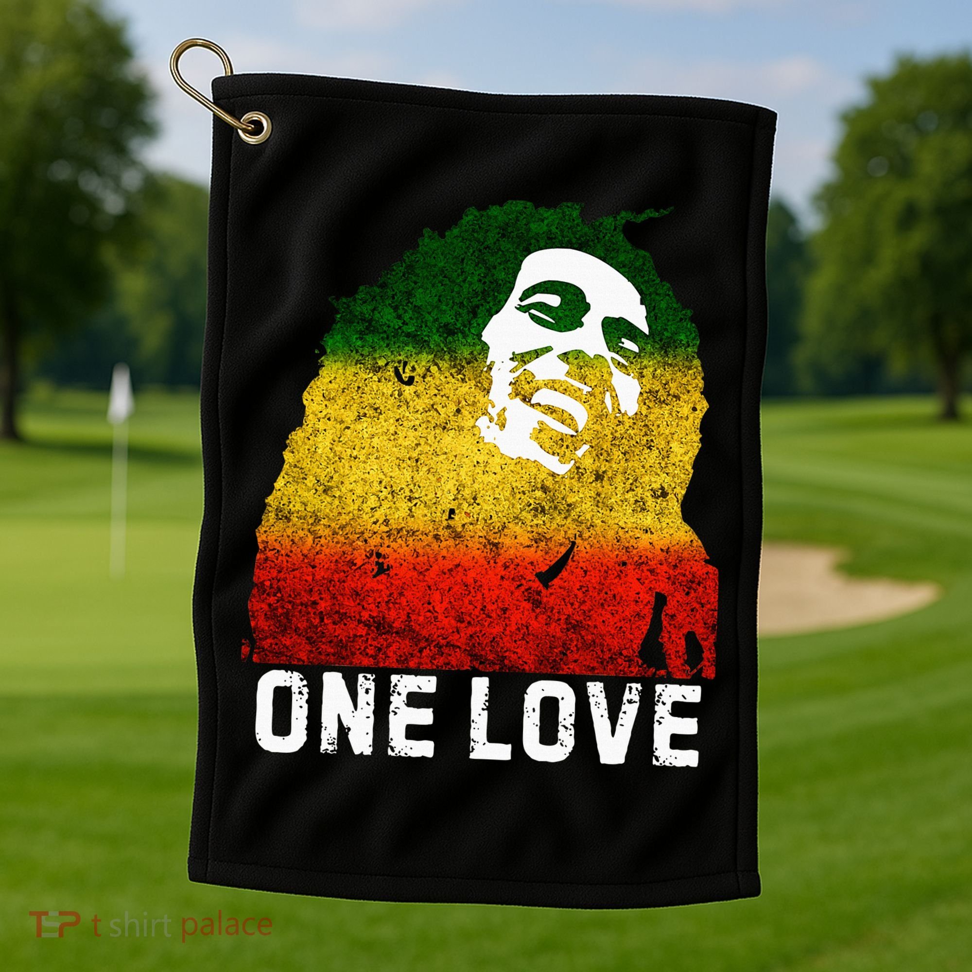 One Reggae Love Reggae Music Rastafarian Jamaica Rock Roots Golf Towel
