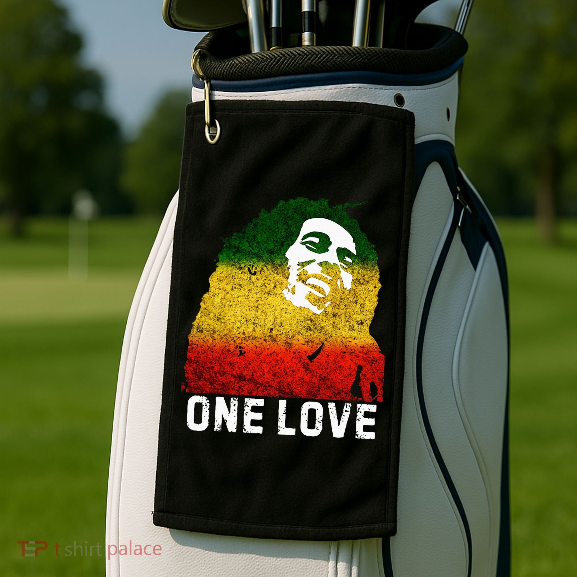 One Reggae Love Reggae Music Rastafarian Jamaica Rock Roots Golf Towel