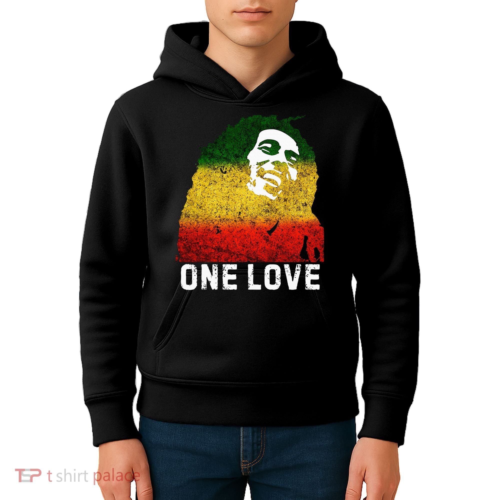 One Reggae Love Reggae Music Rastafarian Jamaica Rock Roots Kids Hoodie