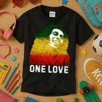 One Reggae Love Reggae Music Rastafarian Jamaica Rock Roots Kids T-Shirt thumb 3
