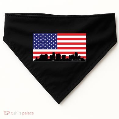Orlando Florida American Flag USA-Made Doggie Bandana