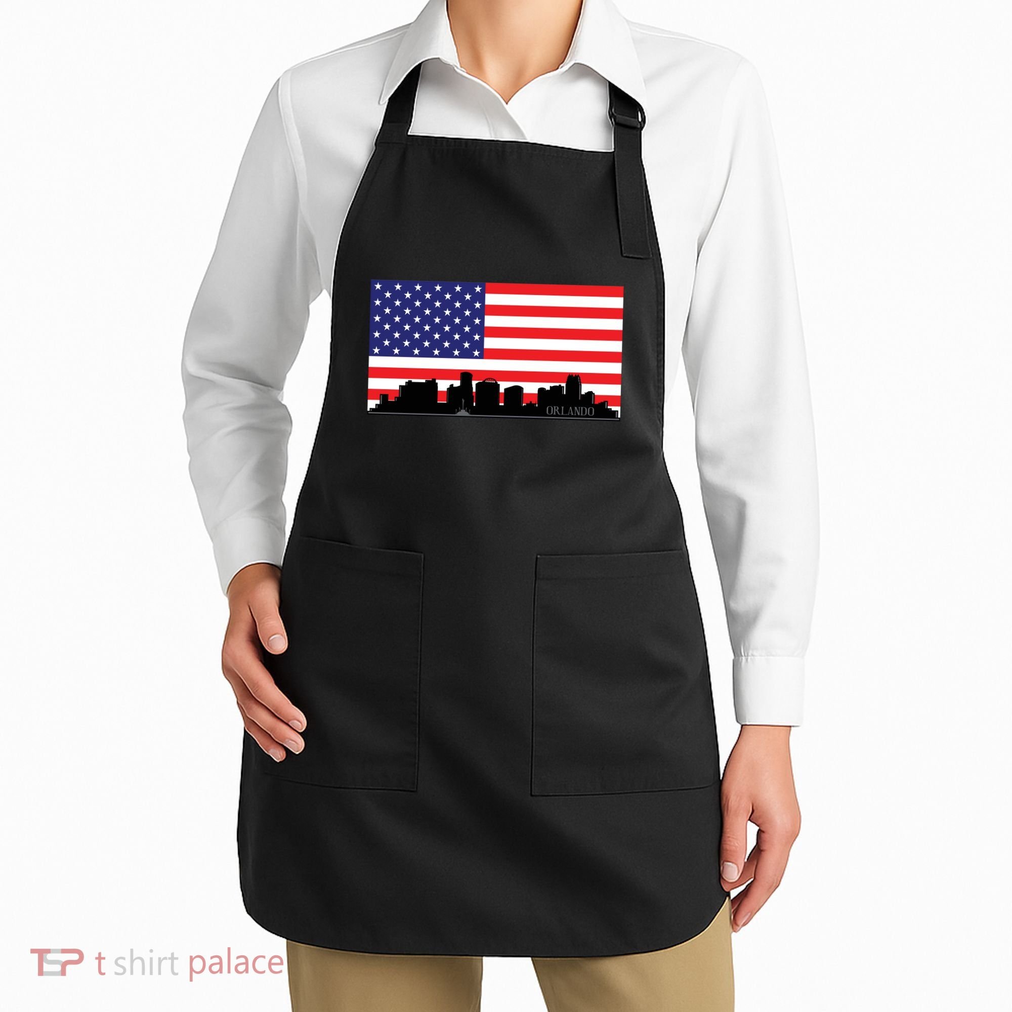 Orlando Florida American Flag Apron