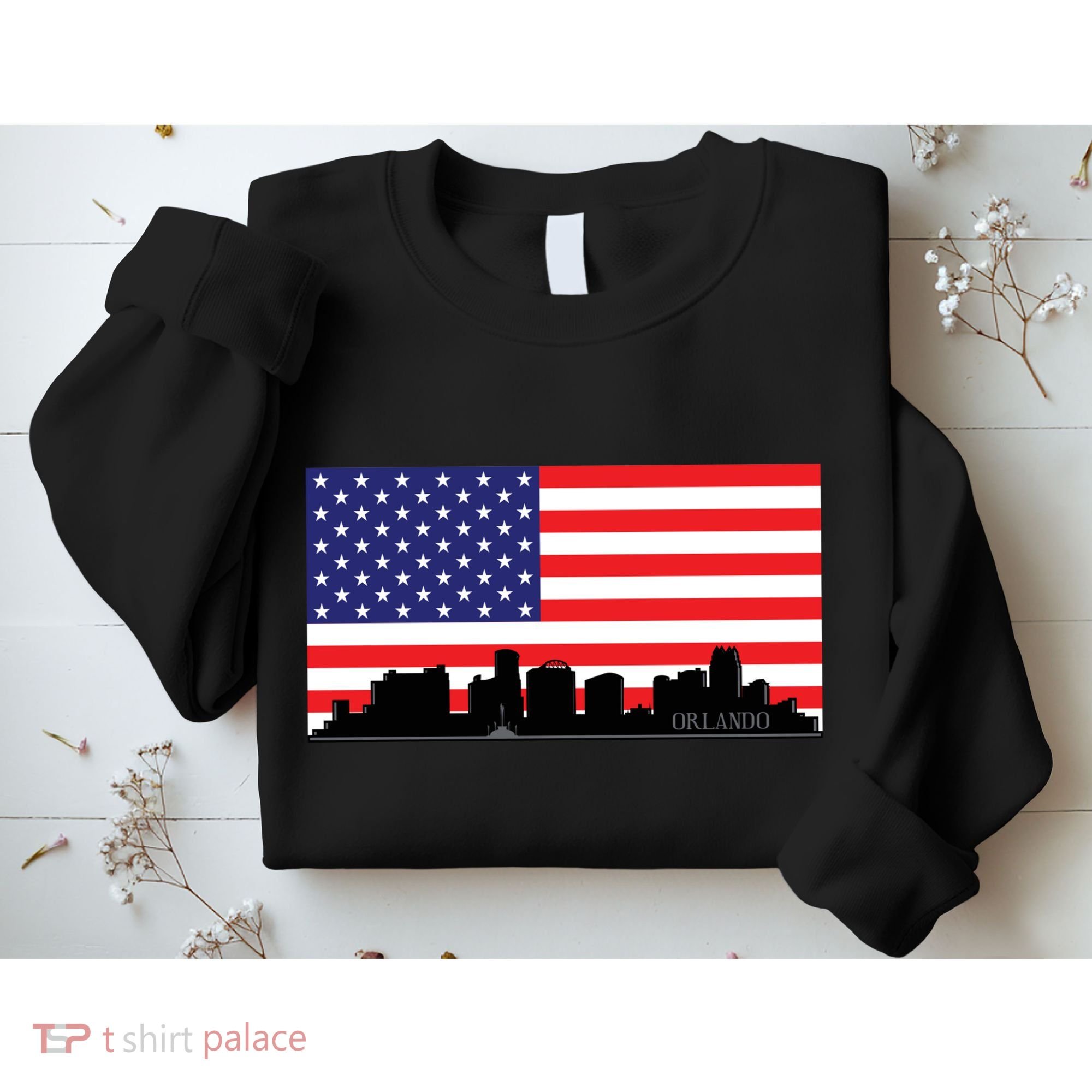 Orlando Florida American Flag Sweatshirt