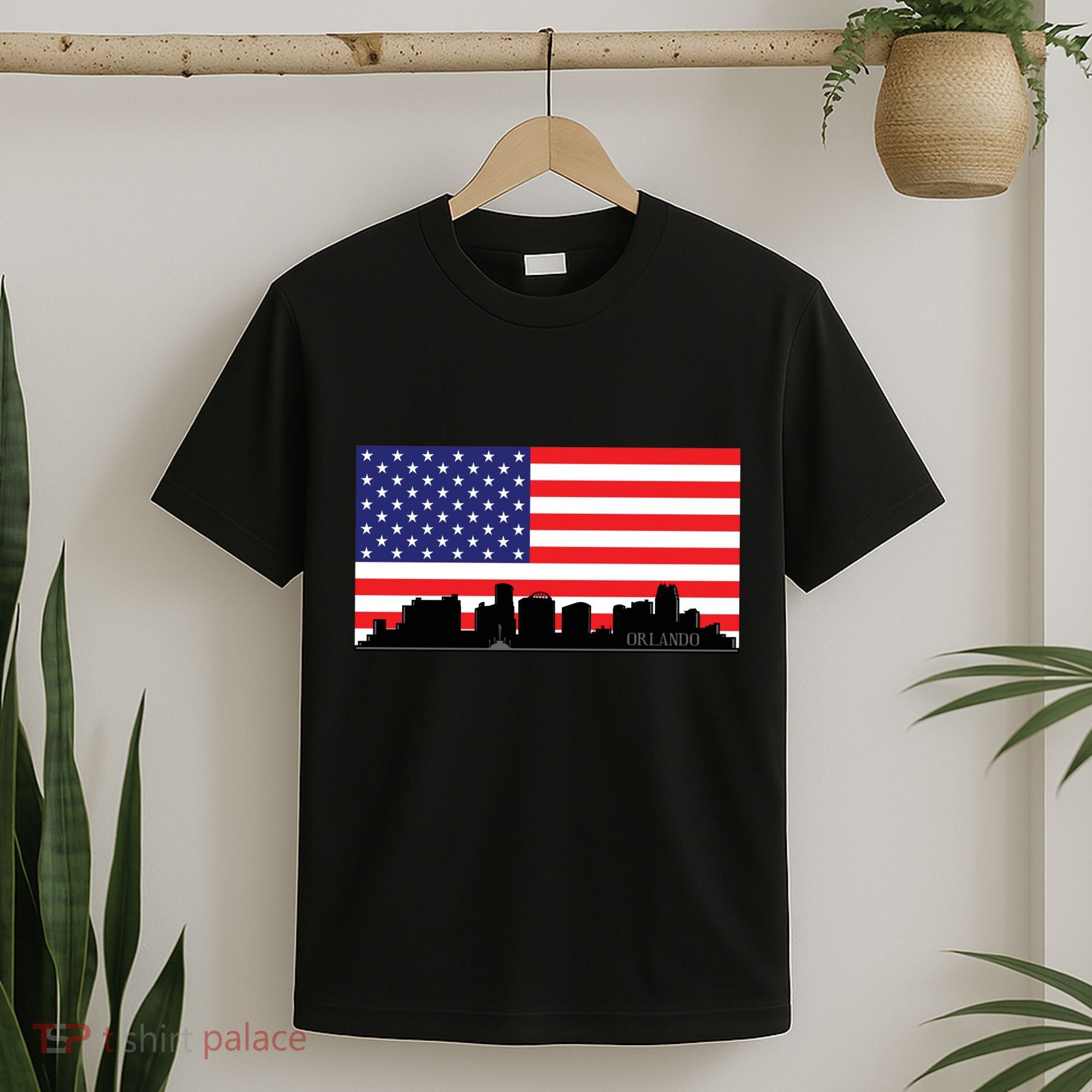 Orlando Florida American Flag T-Shirt