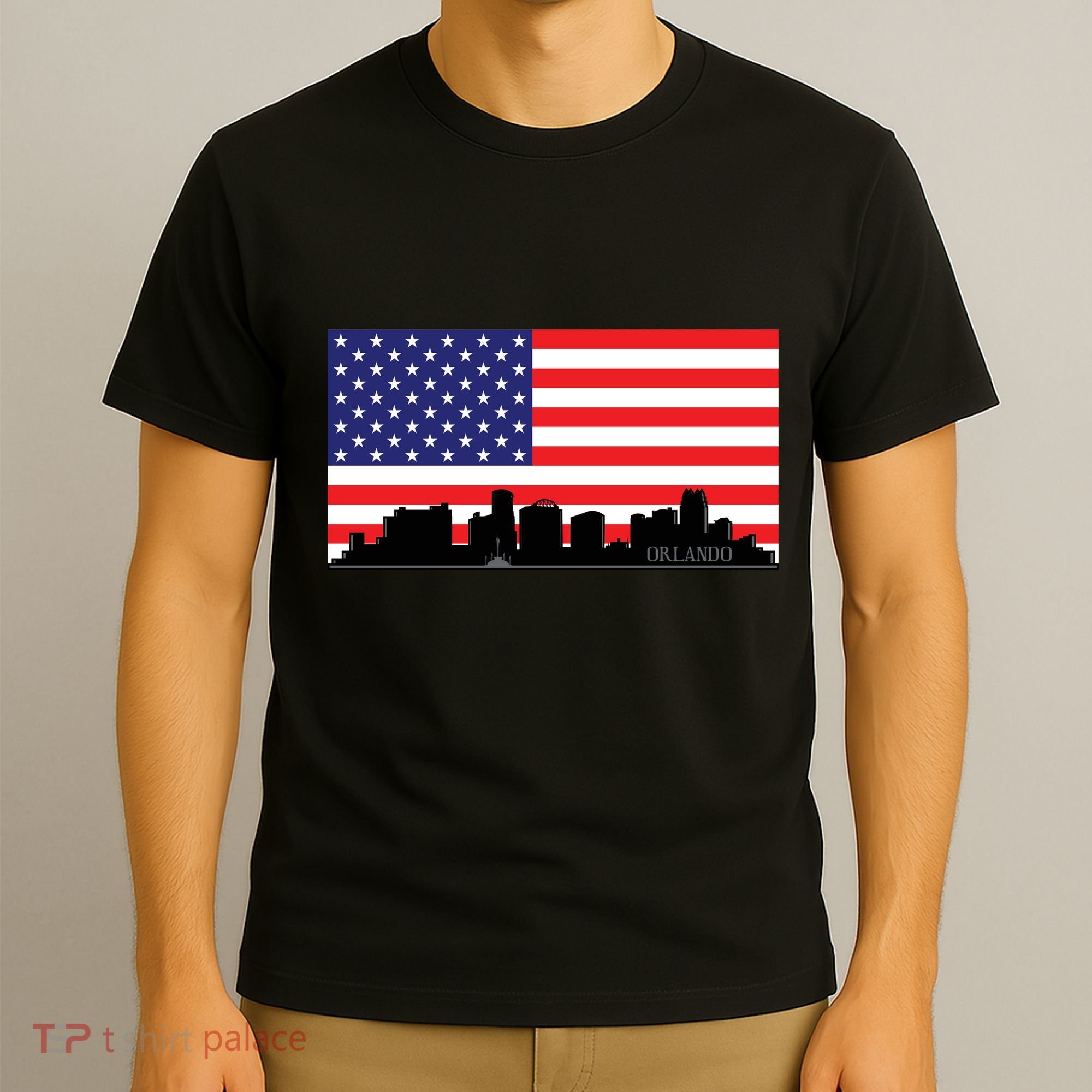 Orlando Florida American Flag T-Shirt