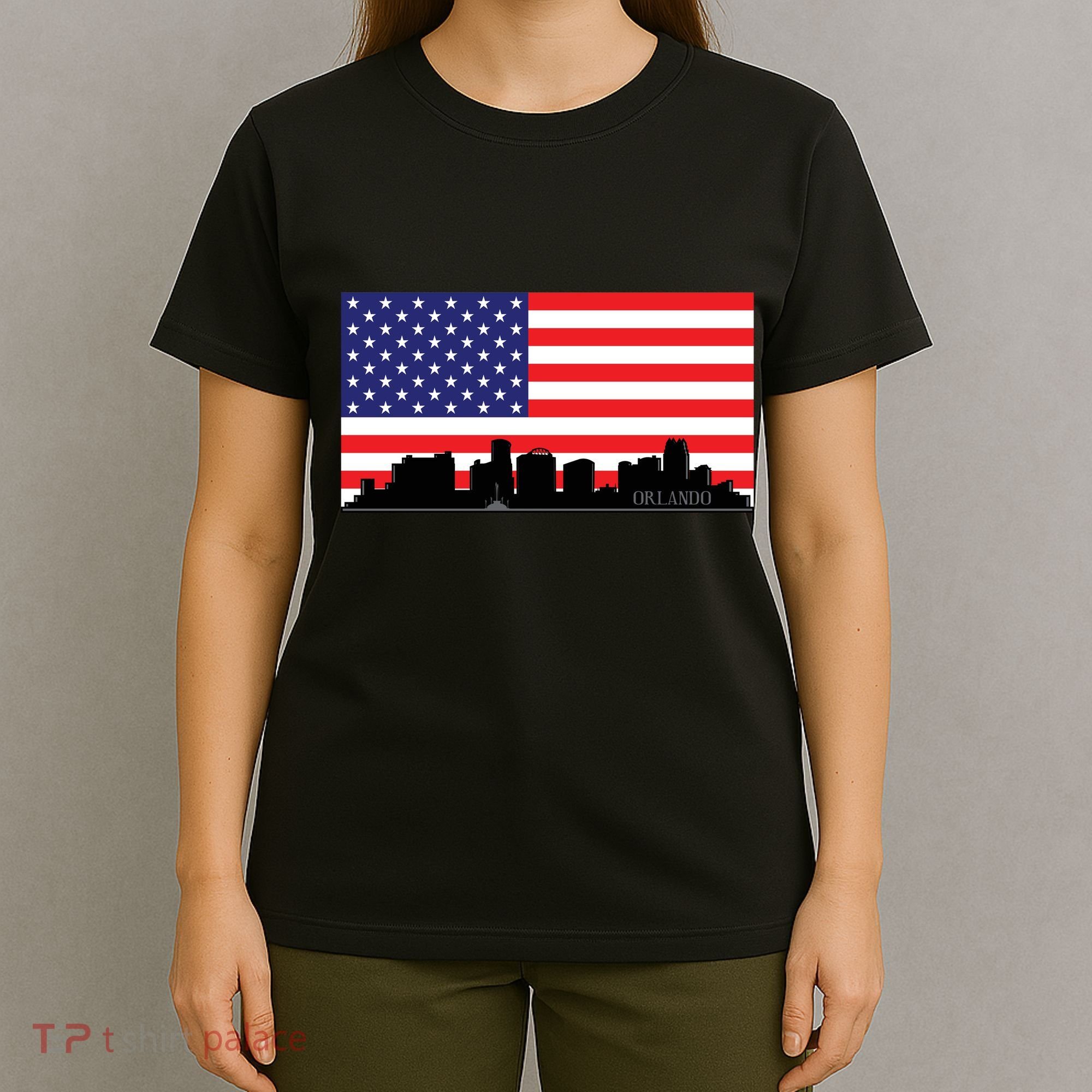 Orlando Florida American Flag T-Shirt