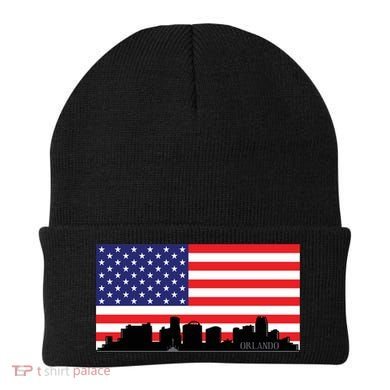 Orlando Florida American Flag Beanie