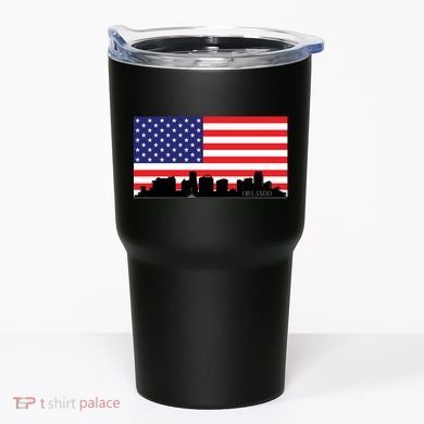 Orlando Florida American Flag Tumbler
