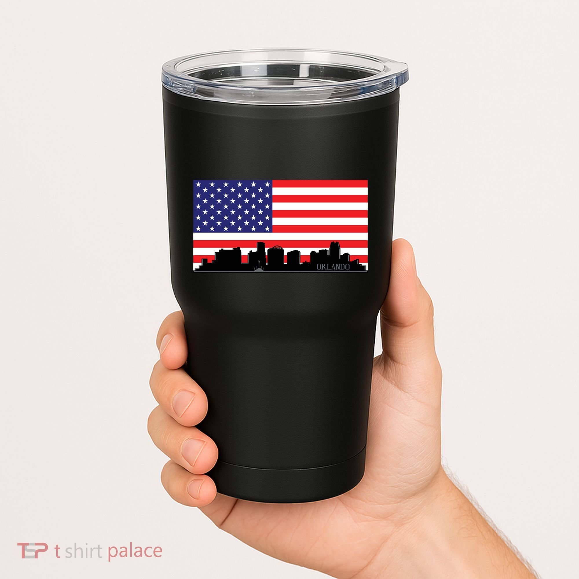 Orlando Florida American Flag Tumbler