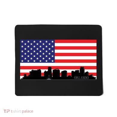 Orlando Florida American Flag Mousepad