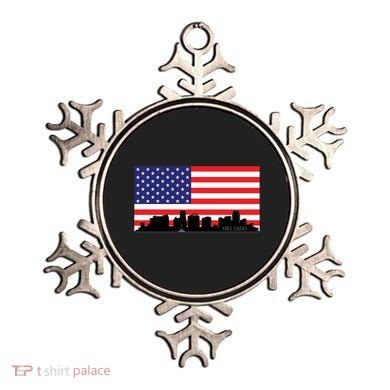 Orlando Florida American Flag Ornament