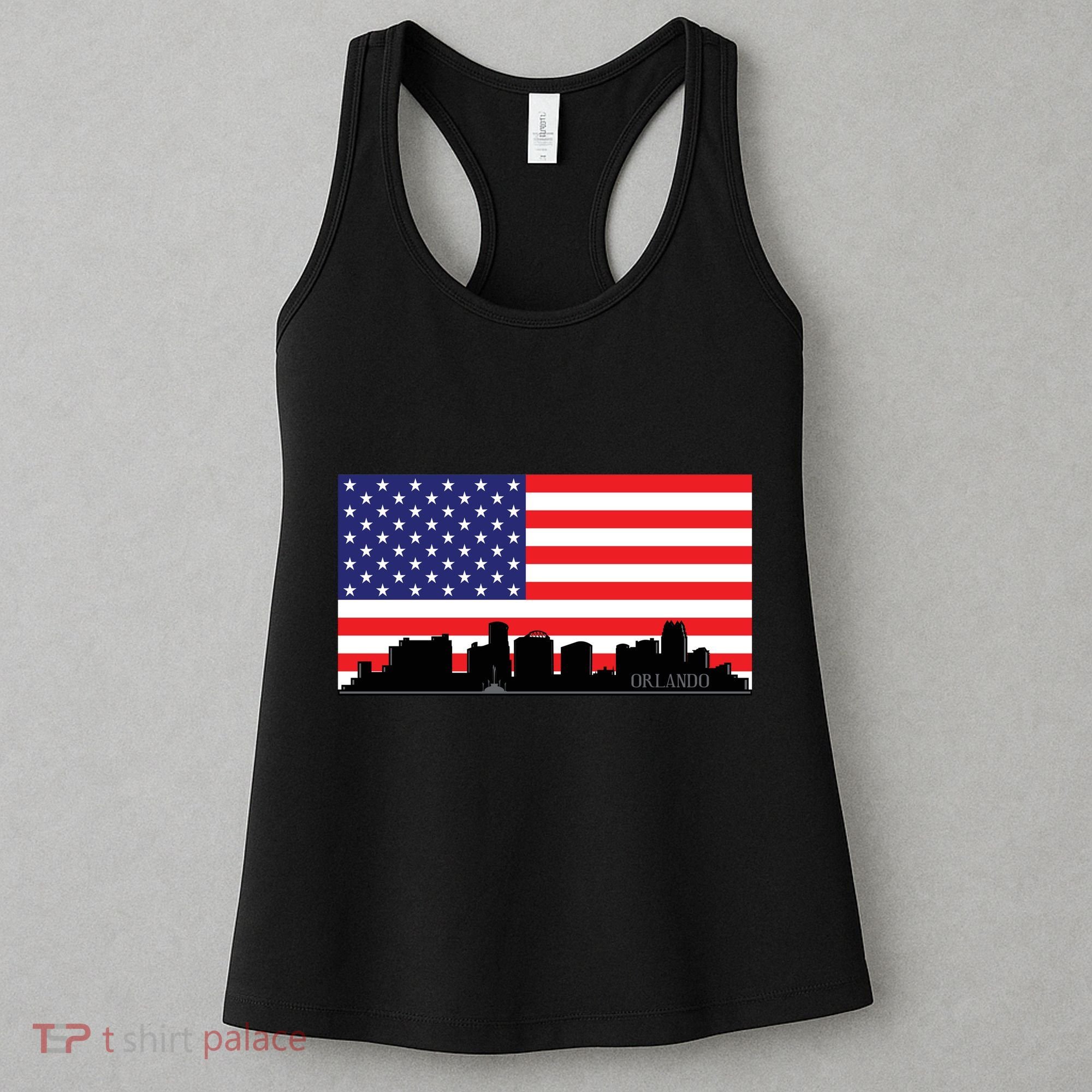 Orlando Florida American Flag Women's Tank Top