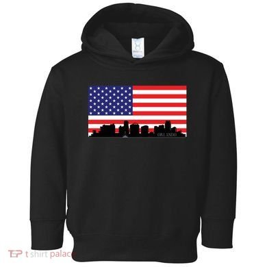 Orlando Florida American Flag Toddler Hoodie