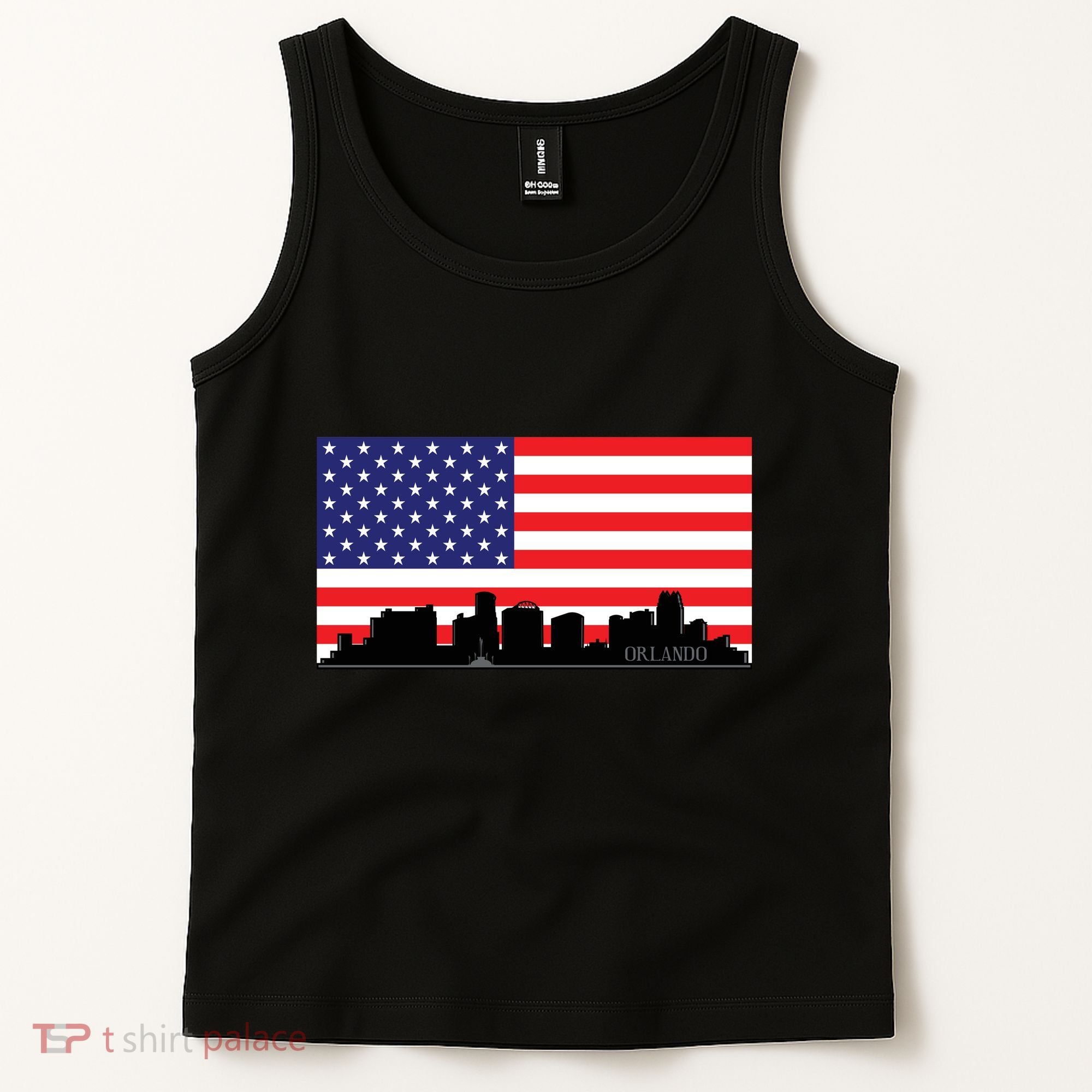 Orlando Florida American Flag Tank Top