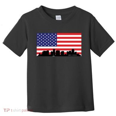 Orlando Florida American Flag Toddler T-Shirt