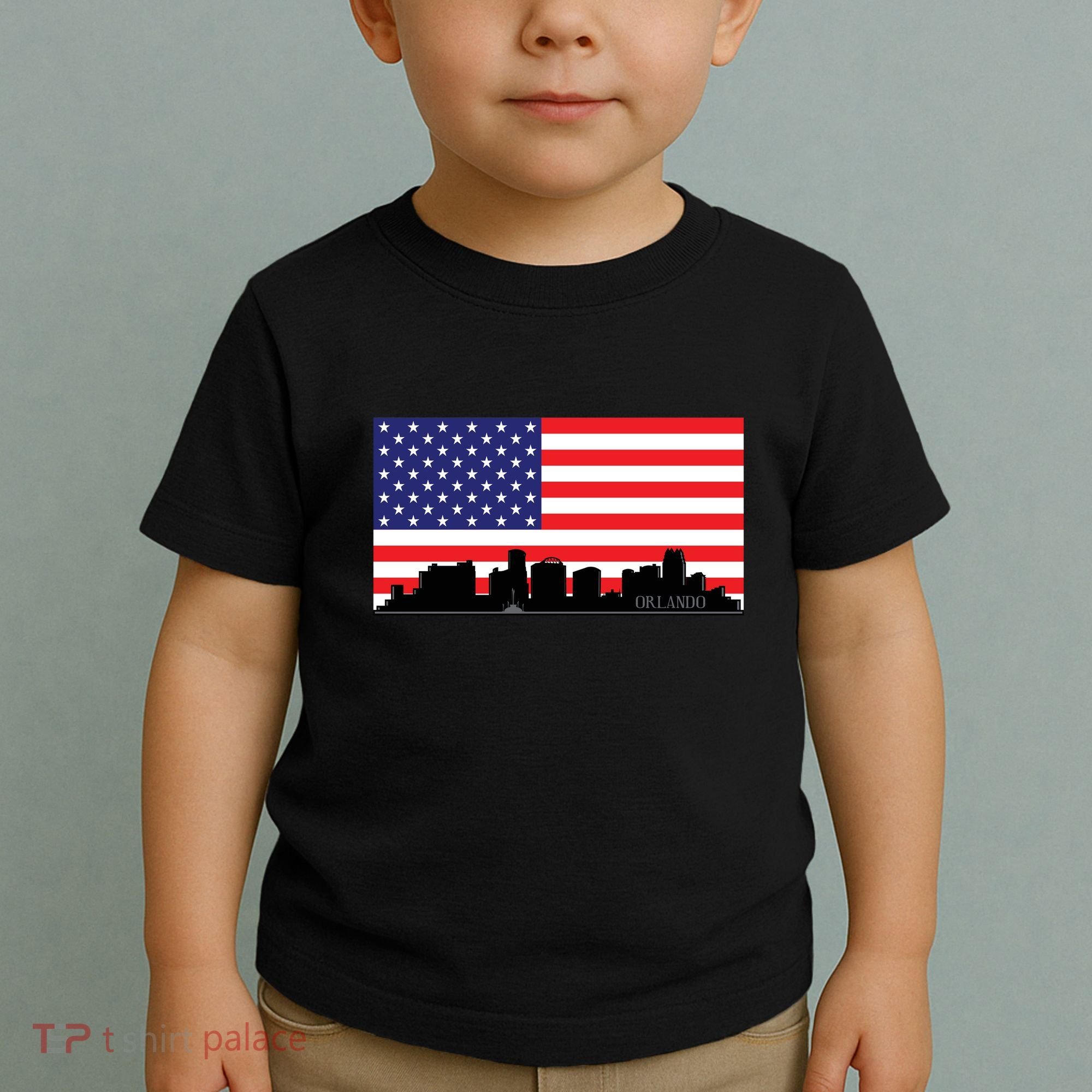 Orlando Florida American Flag Toddler T-Shirt