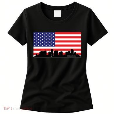 Orlando Florida American Flag Women's T-Shirt