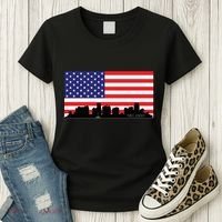 Orlando Florida American Flag Women's T-Shirt thumb 3