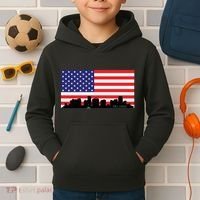 Orlando Florida American Flag Kids Hoodie thumb 2