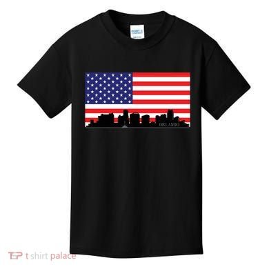 Orlando Florida American Flag Kids T-Shirt