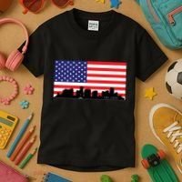 Orlando Florida American Flag Kids T-Shirt thumb 3