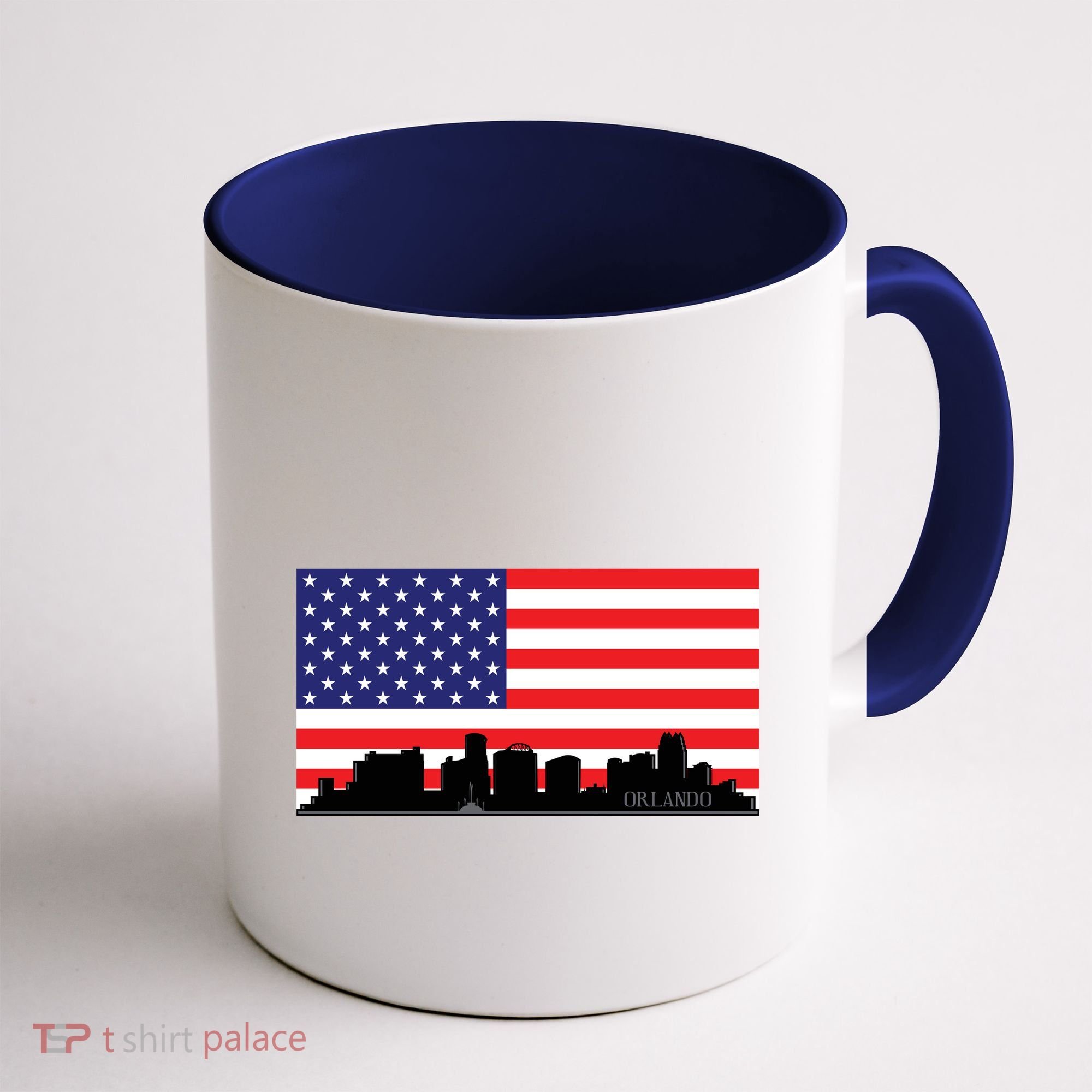 Orlando Florida American Flag Coffee Mug