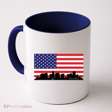 Orlando Florida American Flag Coffee Mug