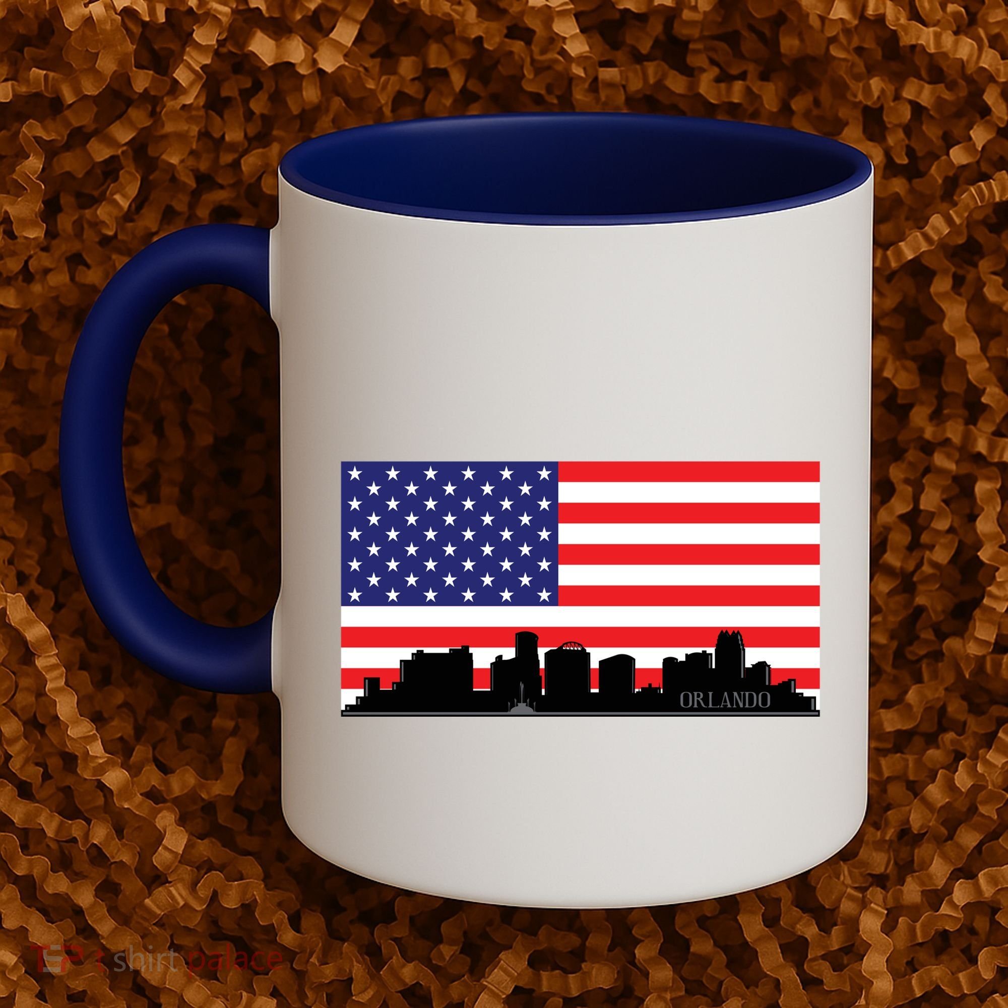 Orlando Florida American Flag Coffee Mug