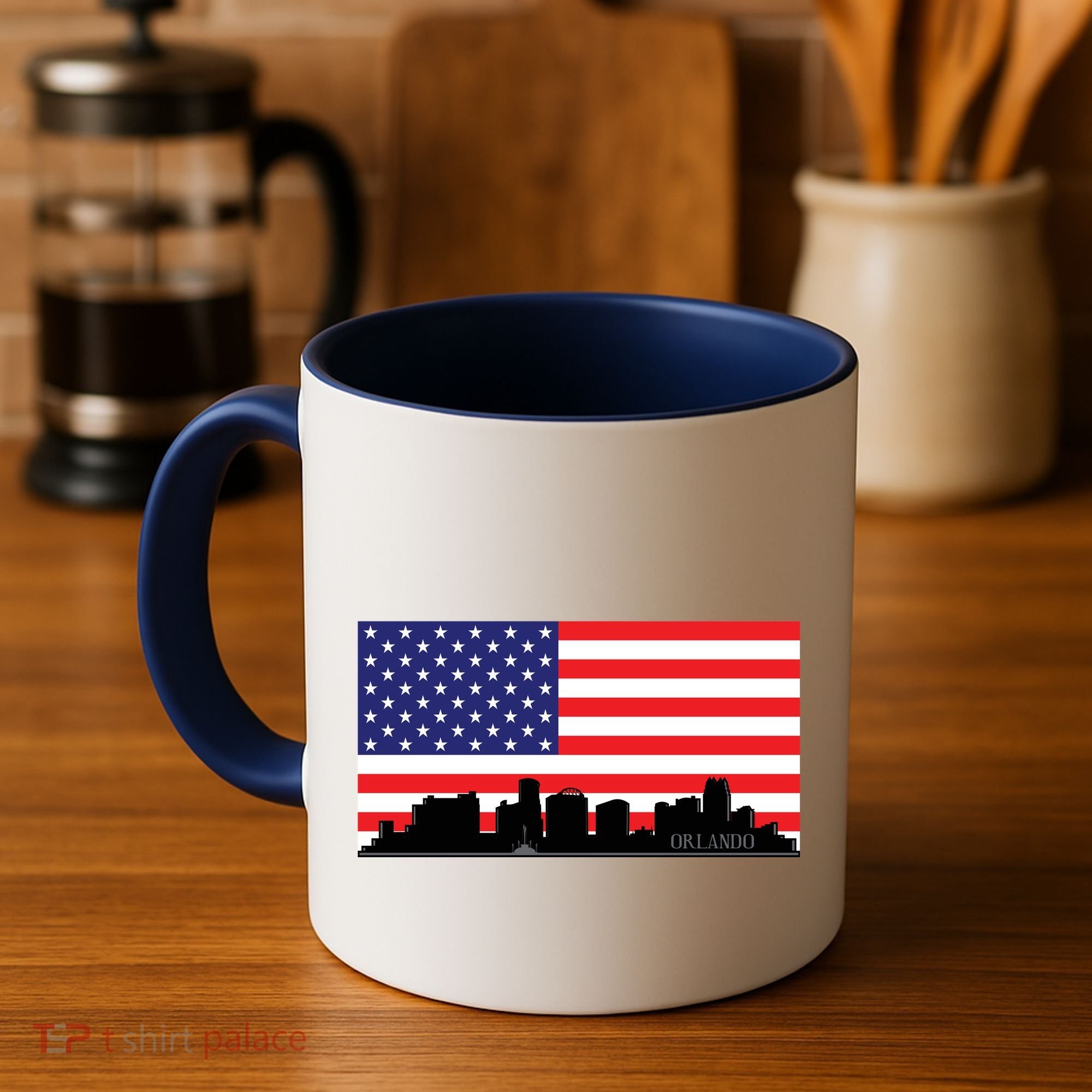 Orlando Florida American Flag Coffee Mug