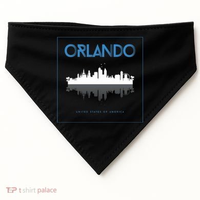 Orlando Florida City Skyline USA-Made Doggie Bandana