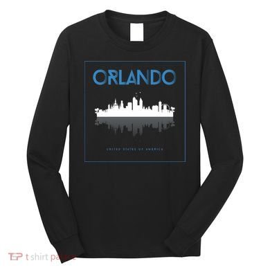 Orlando Florida City Skyline Long Sleeve Shirt