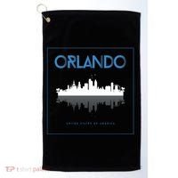 Orlando Florida City Skyline Golf Towel thumb 0