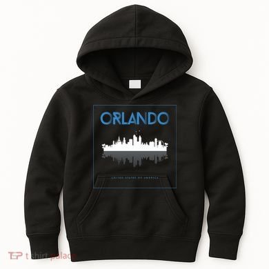 Orlando Florida City Skyline Kids Hoodie