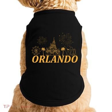 Orlando Florida Gold Logo Doggie Tank