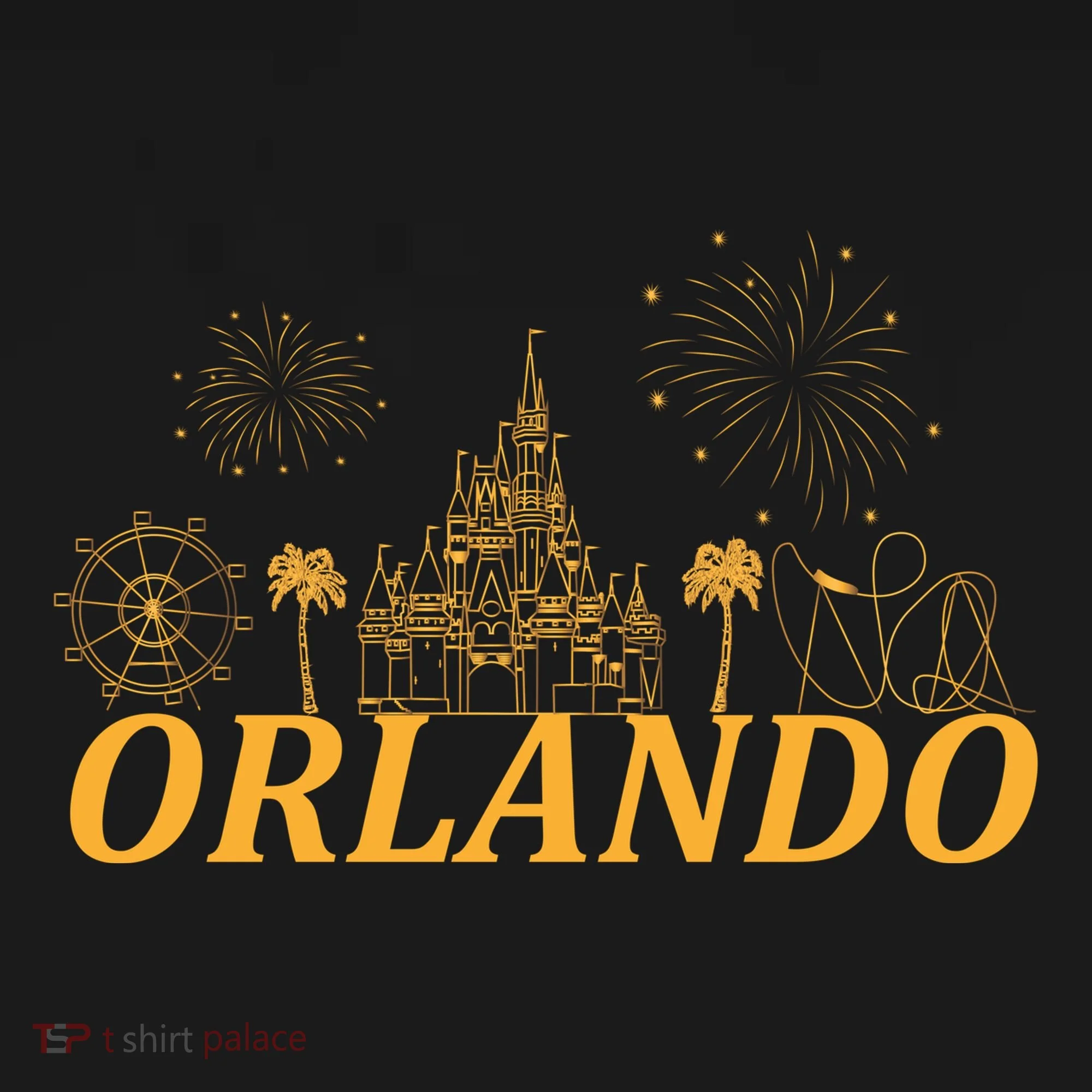 Orlando Florida Gold Logo Doggie Tank