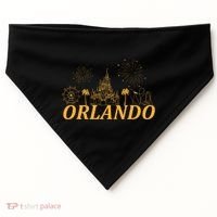 Orlando Florida Gold Logo USA-Made Doggie Bandana thumb 0