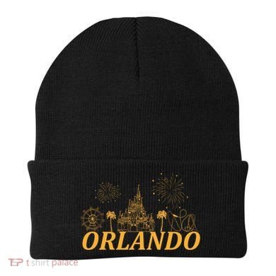 Orlando Florida Gold Logo Beanie