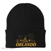 Orlando Florida Gold Logo Beanie thumb 0