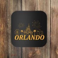 Orlando Florida Gold Logo Coaster thumb 0
