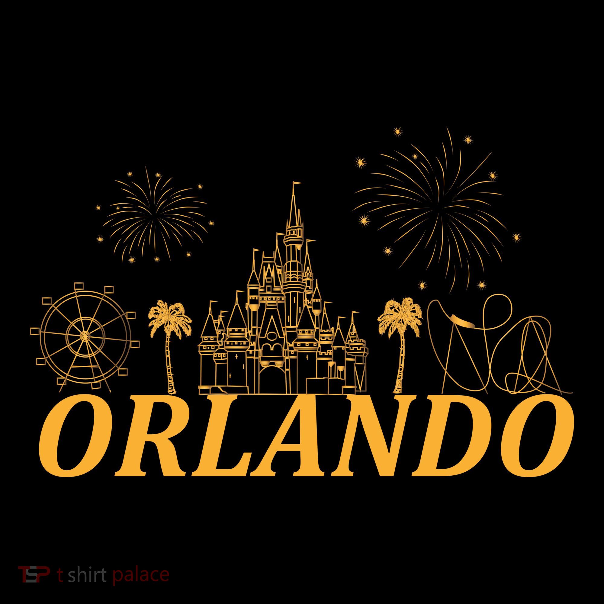 Orlando Florida Gold Logo Mousepad