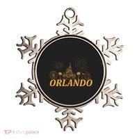 Orlando Florida Gold Logo Ornament thumb 0
