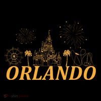 Orlando Florida Gold Logo Ornament thumb 1