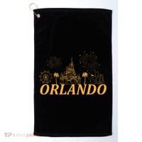 Orlando Florida Gold Logo Golf Towel thumb 0