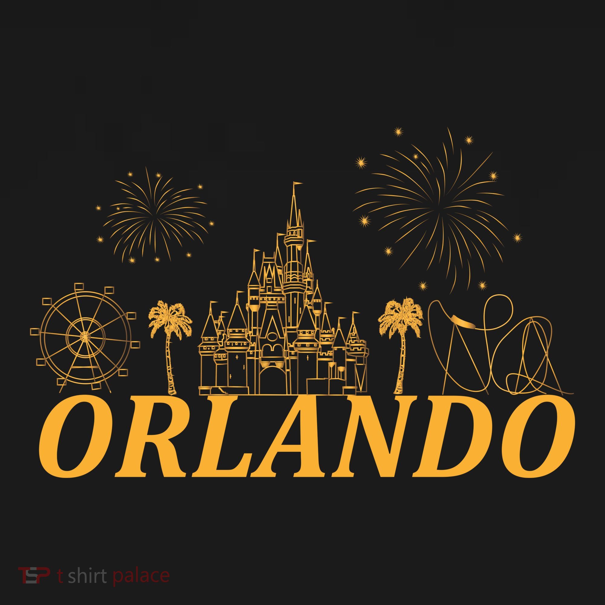Orlando Florida Gold Logo Kids Sweatshirt